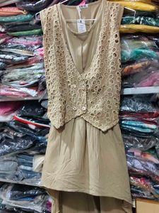 Crochet Jacket One Piece Dress
