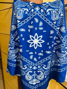 Blue Bandana Print Halter Top