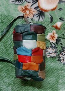 Colorful Patchwork Leather Bag