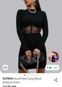 Chic Black Bodycon Mini Dress