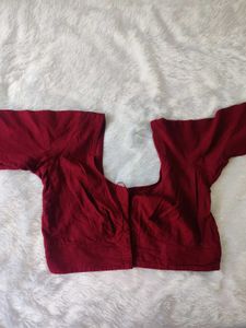 COTTON SAREE &amp; BLOUSE