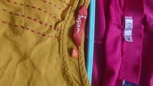 Mustard Kurti &amp; Pink Leggings Set