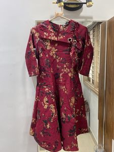 Floral Maroon Dress