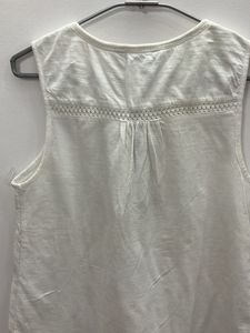 White Cutsleeve Top