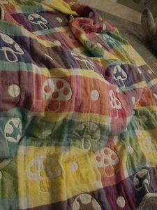 Rainbow Mushroom Blanket