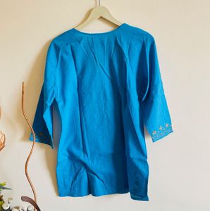 Embroidered Blue Kurta
