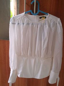 Elegant White Long Sleeve Top