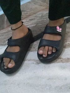 Black Casual Slippers
