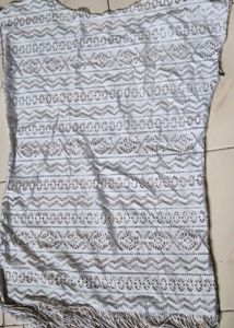 White Fringe Lace Cover-Up