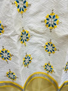 Cute Light Yellow White Kurti For Women