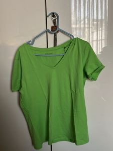 Green V-Neck Tee
