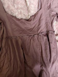 Pinterest Korean dress top, Cute Mauve Top