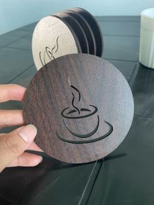 Wooden Coffee Cup Coaster Set