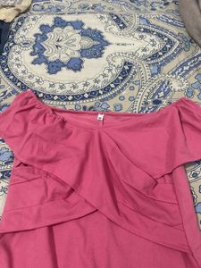new Pink Off-Shoulder Top