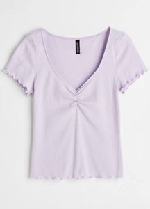 Fitted Ribbed V-neck H&M Top