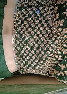 Green Embroidered Lehenga Set