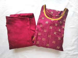 Maroon Kurta Sets (Women's)