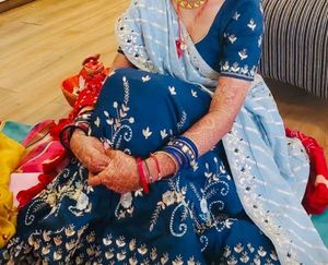 Blue Cut Dana Lehenga