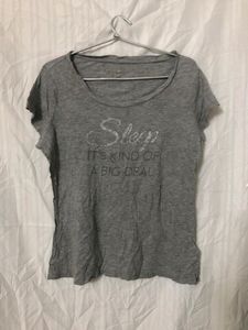 Printed grey T Shirt