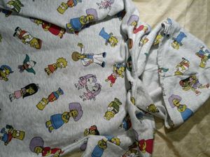 Simpsons Character Print long hoodie