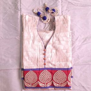 Elegant Golden Embroidered Kurta