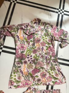 Floral Print Kurta Set