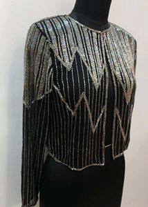 Stylish Sequin Embellished Jacket
