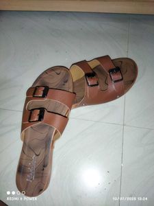 Brown Double Buckle Slides , Burkey Style