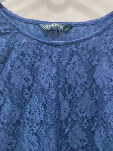 Women’s Navy Blue Lace Top