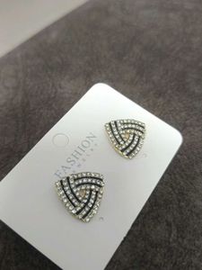 Triangle Rhinestone Earrings