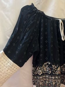 Off Shoulder Black Crochet Top