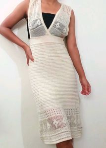 Cream Knit Dress