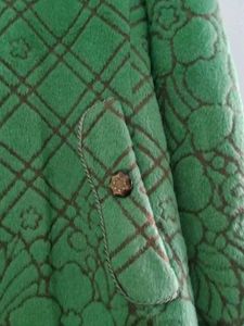 Green Floral Coat