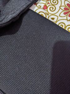 Bootcut Black Ribbed Trouser ⚫