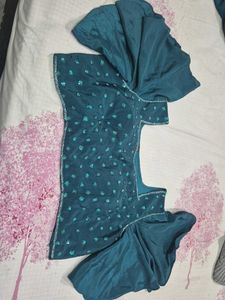 Embellished Teal Blouse