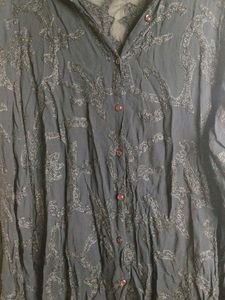 Vintage Sheer Button-Down Top