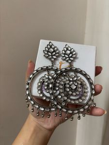 Beautiful white jhumka