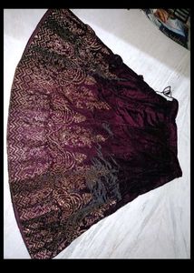 Velvet Lehenga with top