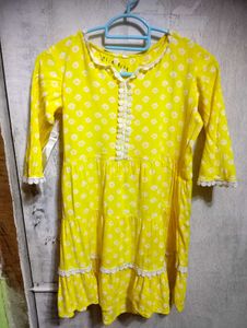 Yellow tiered dress