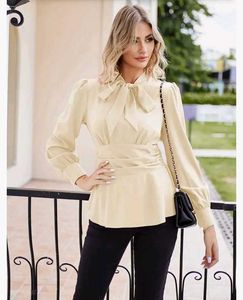 Ivory Blouse with Bow Detail