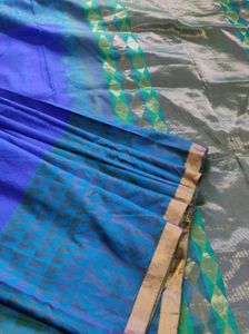 Blue And Green uppada silk Saree