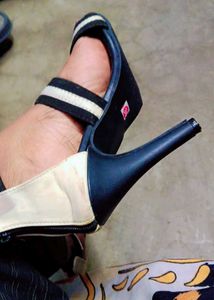 Striped Ankle Strap Sandals
