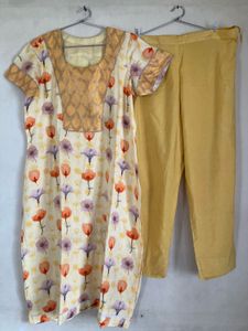 Floral Print Kurta Set