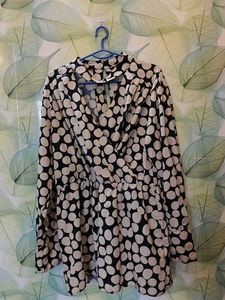 Polka Dot Long Sleeve Blouse