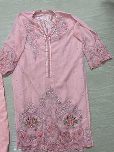 Beautiful Embroidery With Pearl Suit