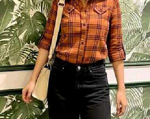 Plaid Button-Down Shirt