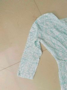 Cyan Colour Umbrella Kurti