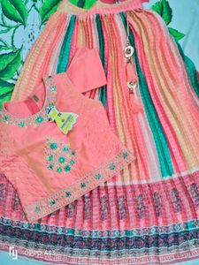 Striped Lehenga Choli Set