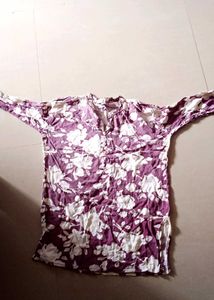 Floral Print Tunic Top