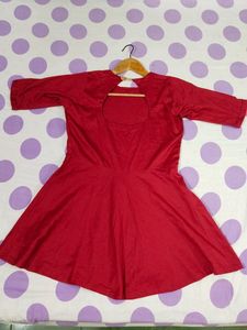 Beautiful Red Colour Frock For Girls